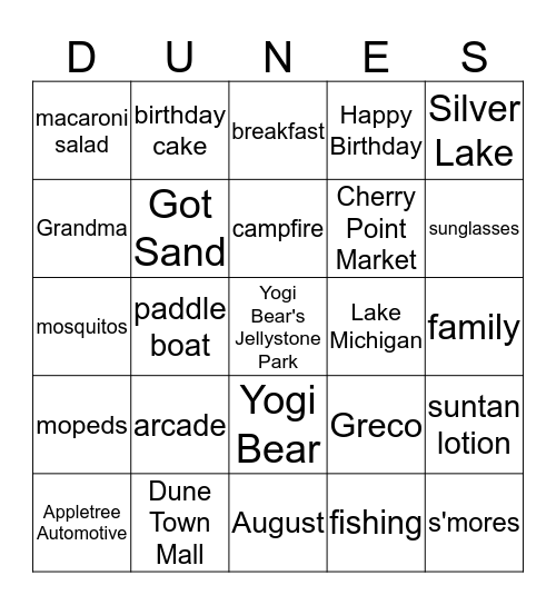 BROEKHUIS BIRTHDAY BASH Bingo Card