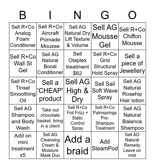 Trichology Bingo Card