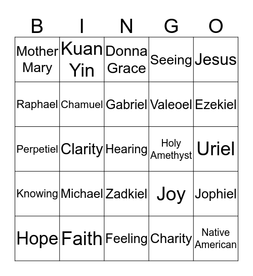 Guides Bingo Card