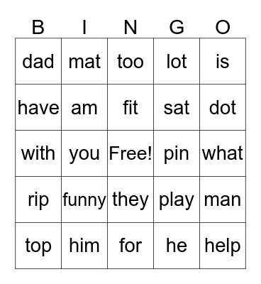 I Have BINGO! Bingo Card