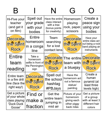 TeamBuilding Day Bingo Card