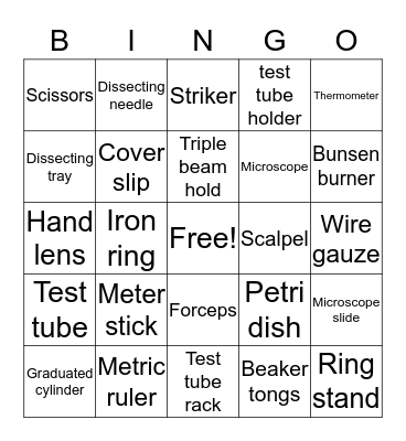 Stuff Bingo Card