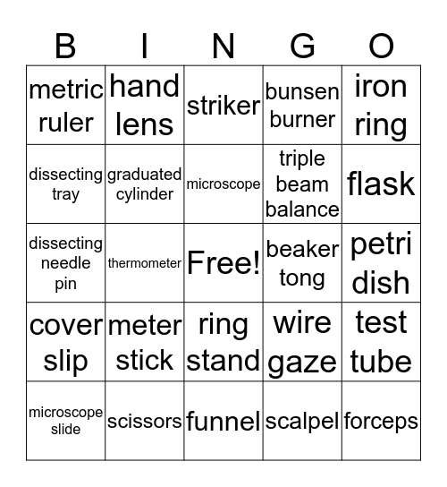 monkey Bingo Card