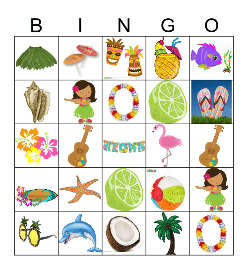 Aloha Bingo Free Printable