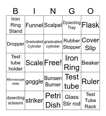 Science ting >:) Bingo Card