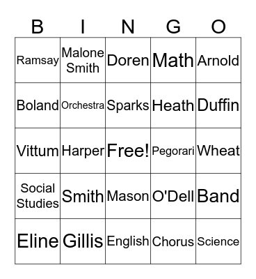 Monument Valley Bingo Card