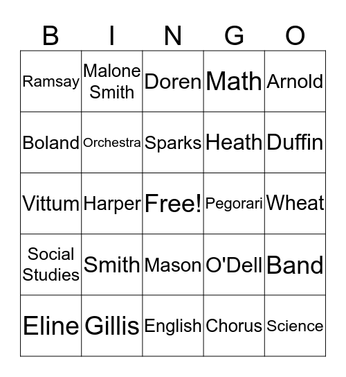 Monument Valley Bingo Card