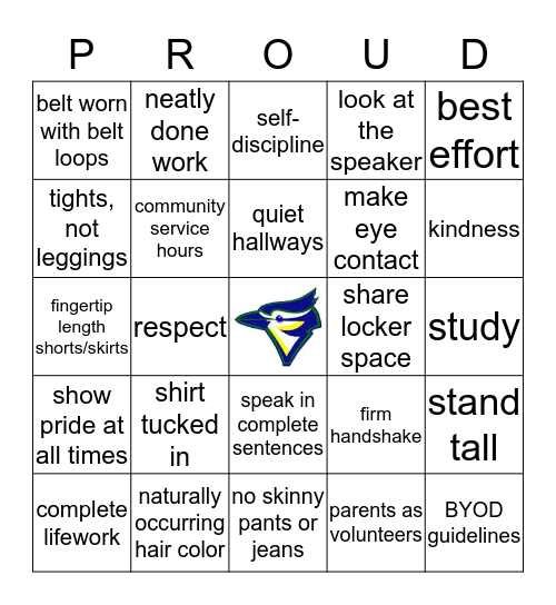 The Pennington Way Bingo Card