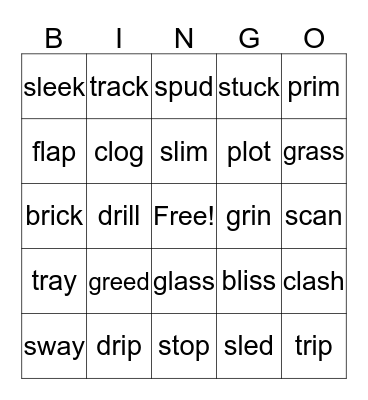 Bingo Blast Bingo Card