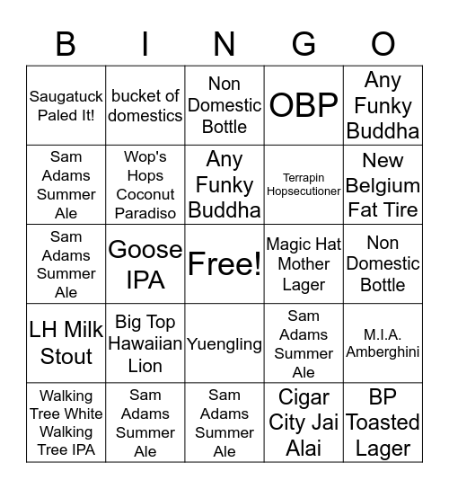 upsell bingo Card