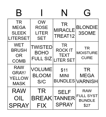 SEPTEMBER  Bingo Card