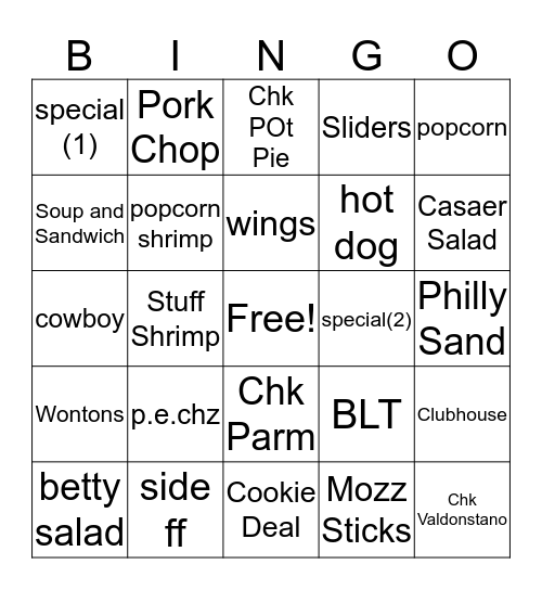 MCLOONES BINGO Card