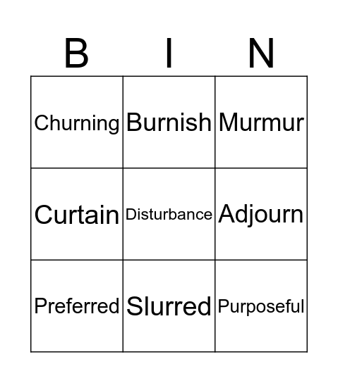 spelling bingo  Bingo Card