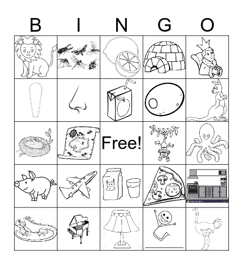 Phonics 1 Units 5 through 8 Bingo Card