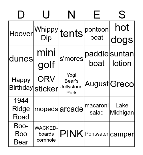 BROEKHUIS BIRTHDAY BASH Bingo Card