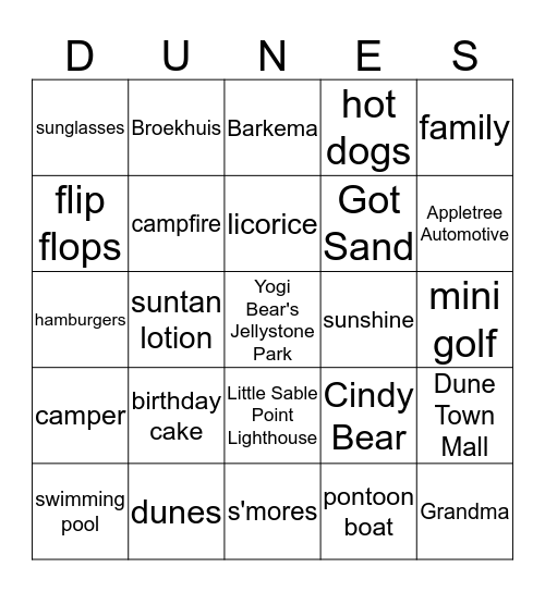 BROEKHUIS BIRTHDAY BASH Bingo Card