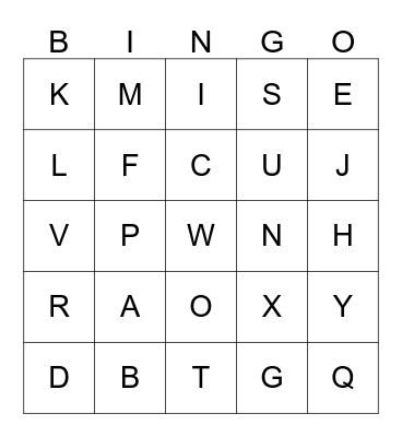 ABC BINGO Card