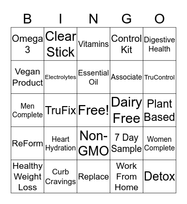 It's All About U Bingo Card