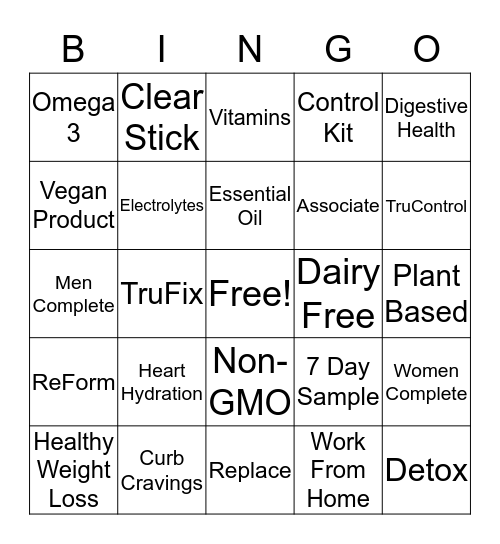 It's All About U Bingo Card