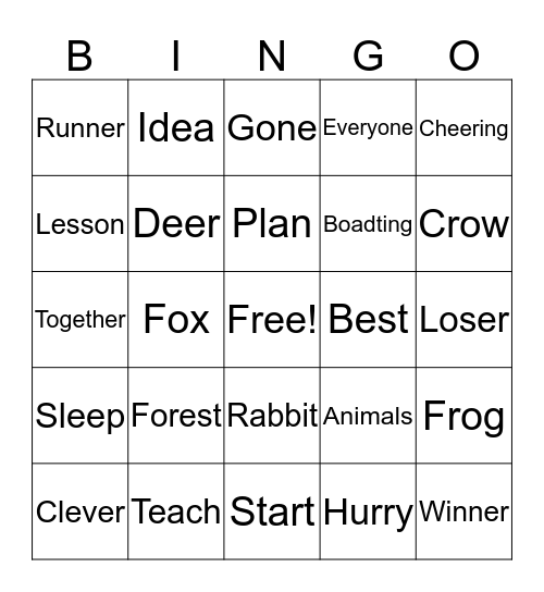 Words#8 Bingo Card