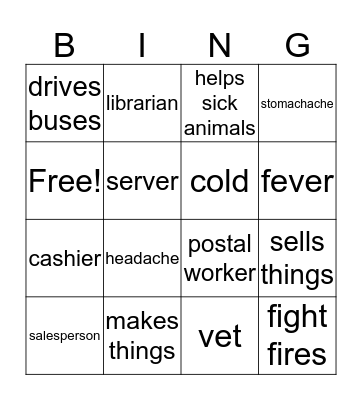 People In Town Bingo Card