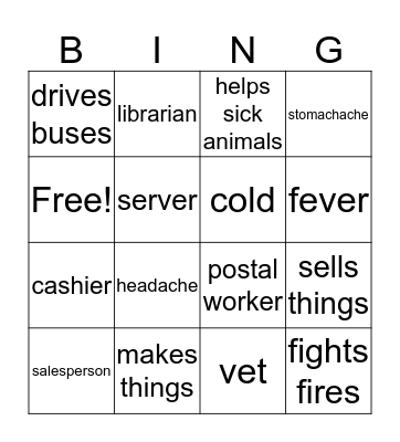 People In Town Bingo Card