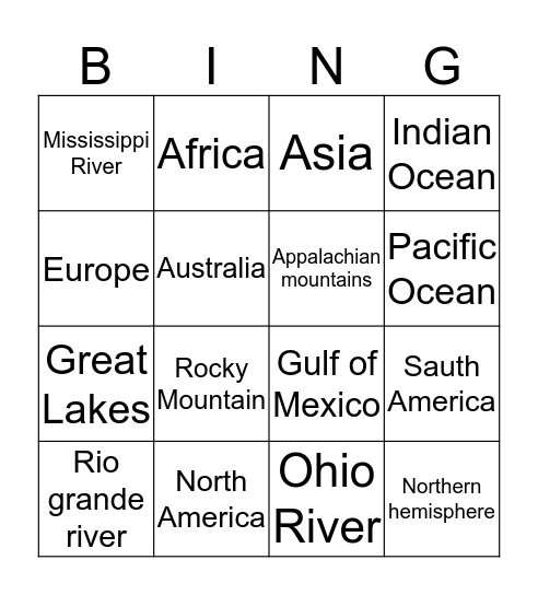 Bingo Card