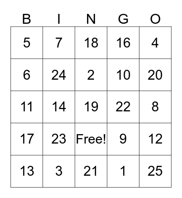 Teacher's Day Bingo Card