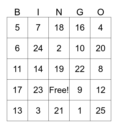 Teacher's Day Bingo Card