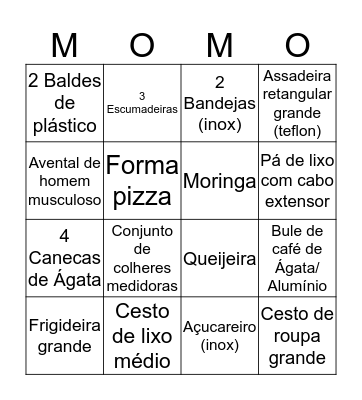 chá de panela dos momos Bingo Card