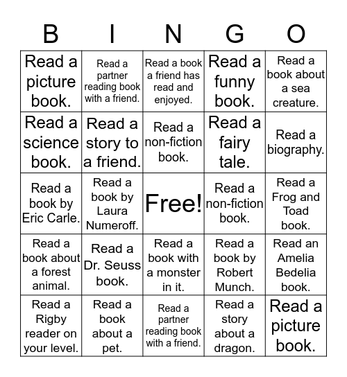 Book BINGO Card