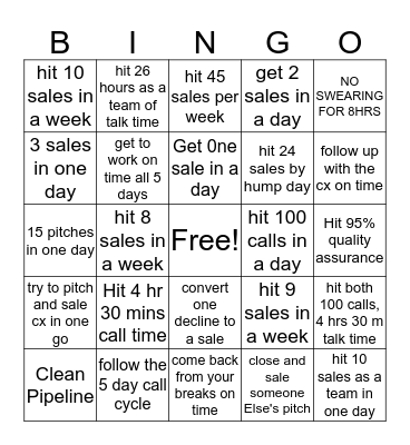 AU/NZ Bingo Card