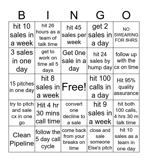 AU/NZ Bingo Card