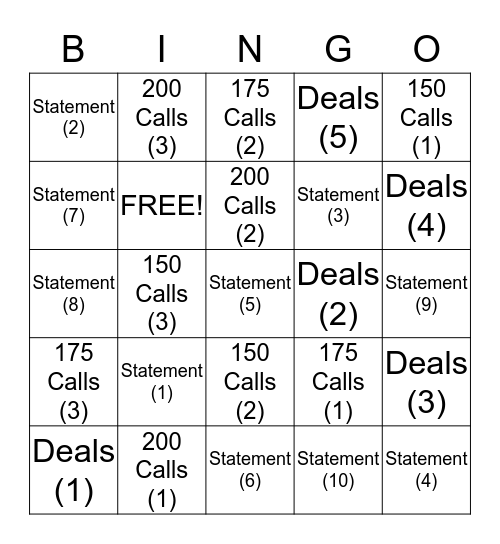 Elite Mania Bingo Card