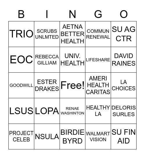 STUDENT MIXER Bingo Card