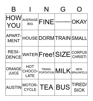 ASL REVIEW Bingo Card