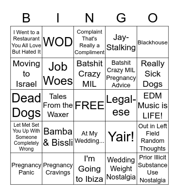Jeny Bingo Card