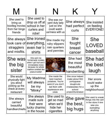 Shirley Bingo Card