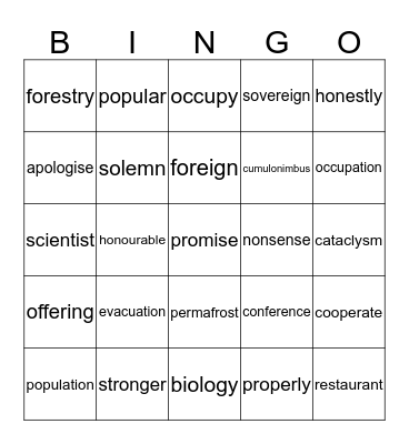 Amali and Michelle bingo week 9 Bingo Card