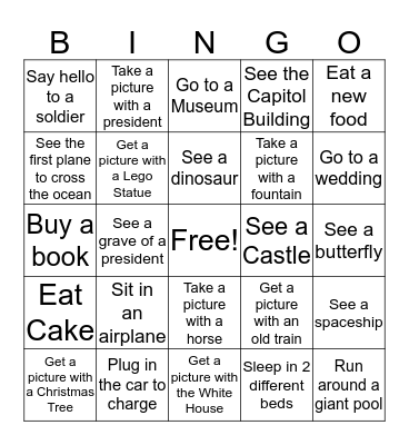Brennan's Washington DC BINGO Card