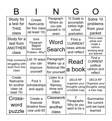 BINGO # 2 Bingo Card
