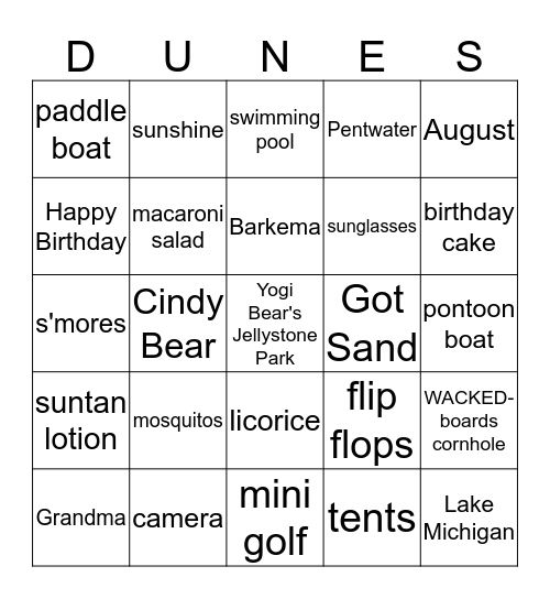 BROEKHUIS BIRTHDAY BASH Bingo Card