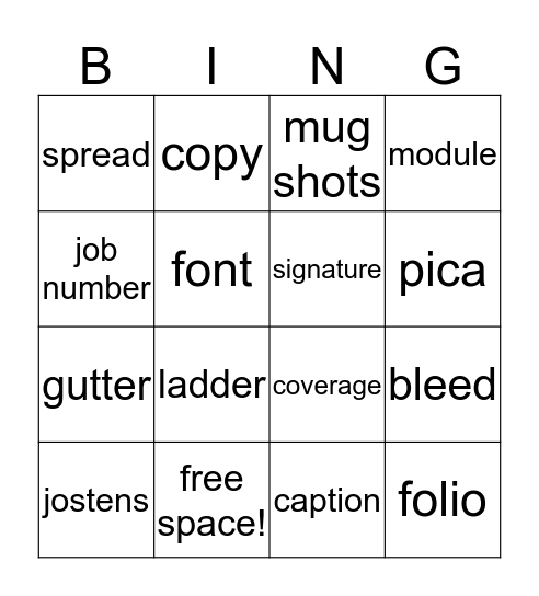 J2 Bing Bingo Card