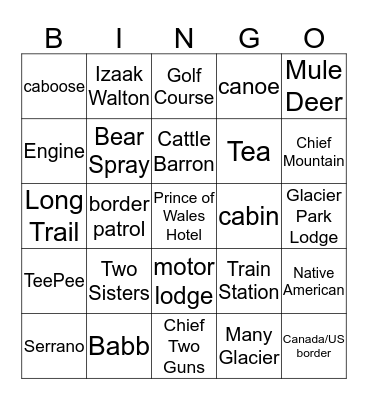 Fun and Games Bingo Card