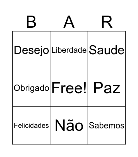 Barroco Bingo Card