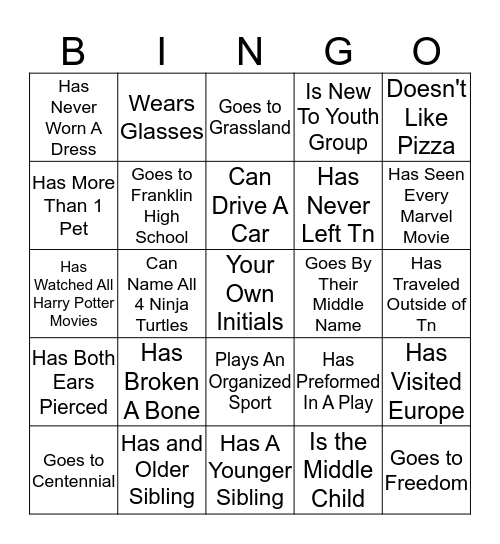 Bingo Card