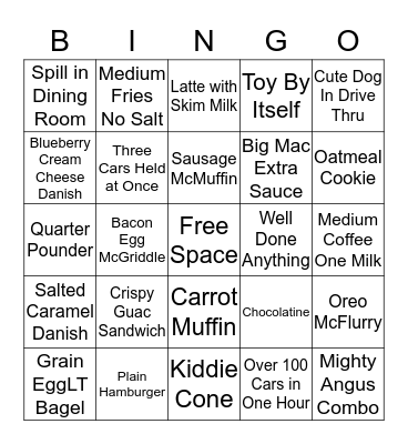 McBingo Card