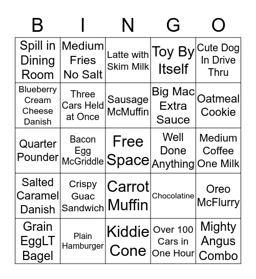 McBingo Card