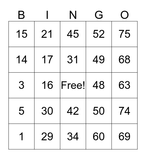 Edgewood Bingo!  Bingo Card