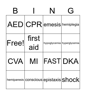 Chapter 8 Bingo Card